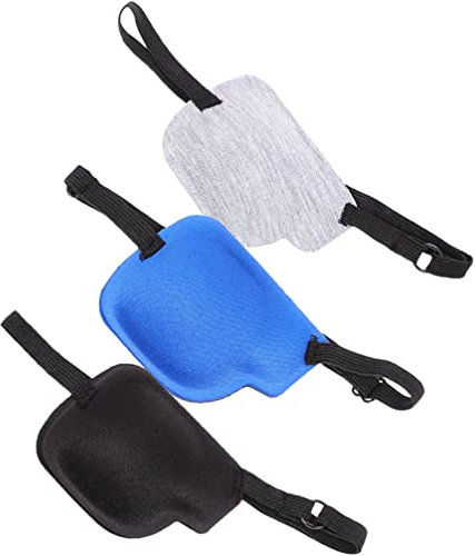 Healifty Augenklappe 3Er Pack - 3D Verstellbare Augenklappe Für Rechte Auge Lazy Eye Patches Für Erwachsene Kinder