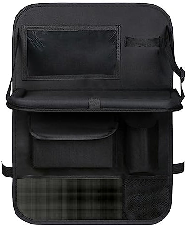 1 organiseur de siège de voiture pour enfants, organiseur de siège arrière de voiture avec plateau pliable, organisateur de rangement de voiture avec support de tablette pour rangement de jouets pour