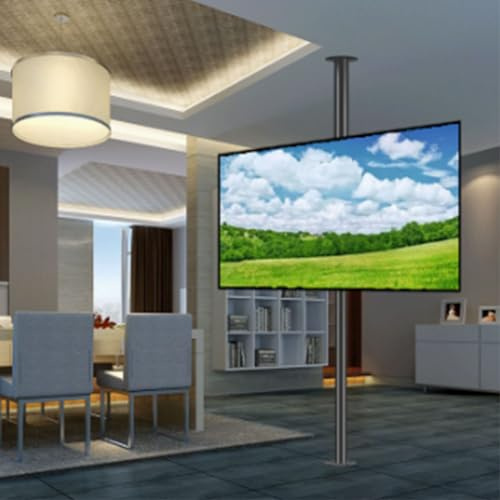 DPDZSW 360° Drehbare TV-Halterung, Universell für 37-75 Zoll LCD/LED Fernseher, Max. 45,5 kg Tragfähigkeit, Neigungs- & 360° Drehfunktion, Deckenmontage, TV-Mount
