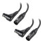 Cable Matters 2-Pack Right Angle XLR Cable, Short XLR Microphone Cable 0.15m Oxygen-Free Copper (OFC) XLR Right Angle Cable, Mic Cord, XLR Speaker Cables, Black