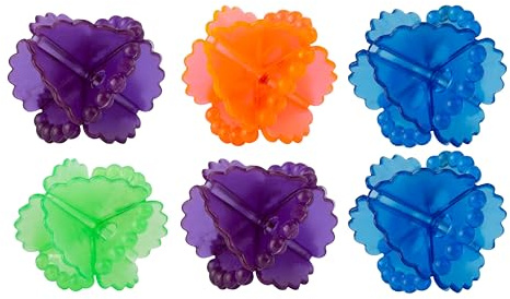 Laundry Balls for Washing Machine 6 Pcs - Plastic Agitator Balls for Washing Machine - Tangle Free Washer Balls for Cleaning Better - Colorful Reusable Laundry Scrubbing Balls
