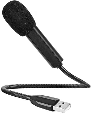 Mikrofon USB, Mikrofon PC Klein, Mini Mikrofon Omnidirektionales Kondensatormikrofon 360° Verstellbar Schwanenhals für PC Laptop Skype Podcast Online-Chat Aufnahme