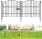 Dekorativer Gartenzaun mit Tor, 61 cm (H) x 6,1 m (L), für Hunde, Kaninchen und Haustiere, für den Außenbereich, für Hof, Tierbarriere, hoch, rostfreier Metalldraht, Zaunbordüre für Garten und