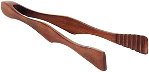 Pinzas de cocina Pan Comida de madera Asado Pan Barbacoa Ensalada Postre Azucar Hielo Clip pinzas