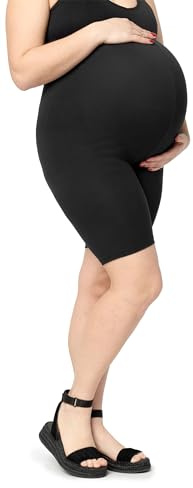 Merry Style Große Größen Damen Kurze Umstandsleggings aus Viskose MS10-462