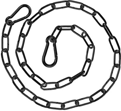 Gate Chain, 39.37 Inch Hanging Swing Chair Chain with Double-Ended Carabiners Farm Gate Latch for Indoor Outdoor Horse Hammock Fence Garage Bicycle Heavy Duty (3mm Thick, Black)