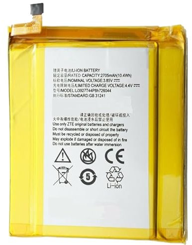 Backupower Ersatz LI3927T44P8H726044 Akku Batterie Kompatibel mit Axon 7 Mini B2017G LI3927T44P8H726044 3.85V 2705 mAh