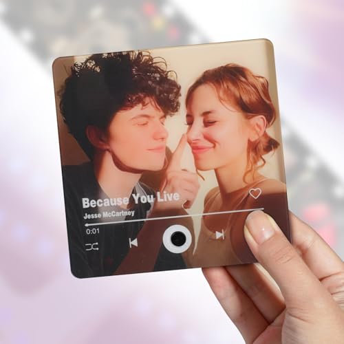 BSOON Musik Kühlschrankmagnet Fotomagnet, Album Musik Magnete können Lieder Spielen, Dekoration Geschenk für Paare Weihnachten Valentinstag (Album Musik)