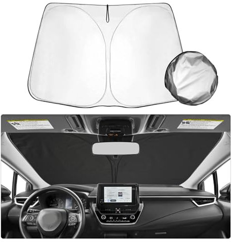 SHAOHAO Compatible con Toyota Corolla E210 2019-2024 Parasol Plegable con Tejido Revestido de Plata Parasol Plegable protección UV y contra el Calor Accesorios Toyota Corolla
