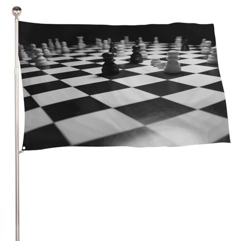Drapeau de jardin en damier noir et blanc - Drapeau de jardin pour extérieur - Drapeau de bienvenue - Drapeau de jardin saisonnier - Drapeau de maison - Drapeau de bienvenue résistant à la