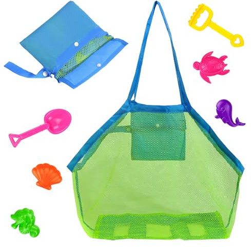 Sandspielzeug Tasche Netz,Strandspielzeug Kinder,Mesh Netztasche Sandspielzeug,Tasche für Sandspielzeug,Netzbeutel Sandspielzeug,Netz Sandspielzeug,für Strand Spielzeug Aufbewahrung Personalisiert