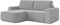 AXLIVING Sofa 250 cm breit mit Schlaffunktion Otterton in Hellgrau L