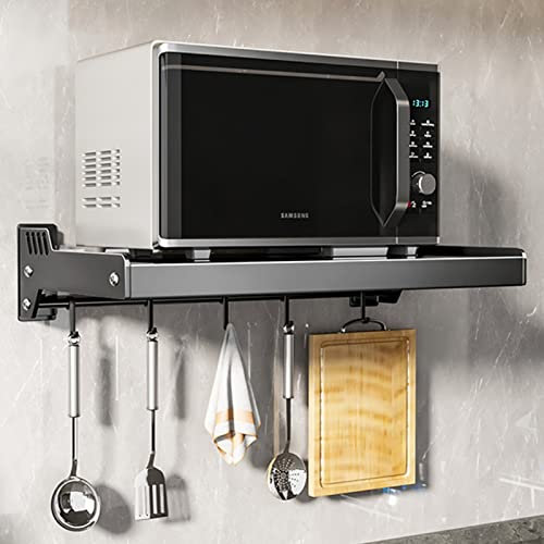 Wandregal für Elektroofen und Mikrowelle, platzsparende Küchenausstattung, effiziente Aufbewahrungslösung für kleine Räume, perfekt zum Kochen und Backen zu Hause