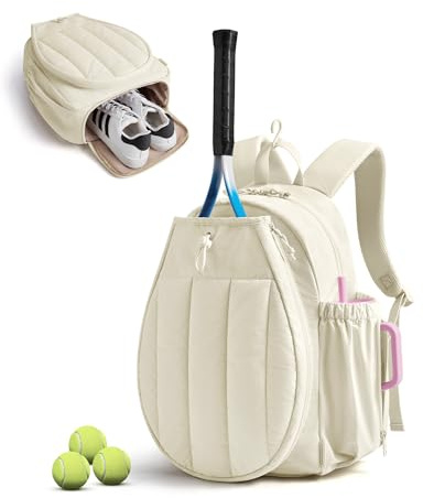 LuminaVerde Tennistasche, Tennistasche Für Damen Und Herren Mit Schlägerfach, Schuhfach Und Nassfach, Sporttasche Für Tennis Und Padel