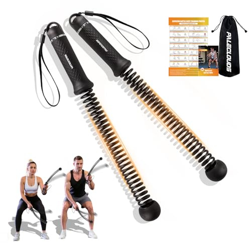 Ropeless Battle Rope, Weighted Cordless Battle Ropes with Training Poster | Portable Silent Home Workout Equipment with Storage Bag for Full Body Toning, HIIT & Cardio