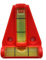 SoSupplies Mini Red Spirit Level 2 Way Mini Caravan Levelling Aid Indicator Small T Shaped Bubble Levelling Tool for On-The-go Measuring