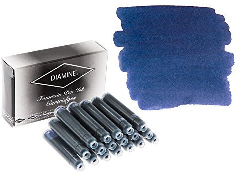 Diamine Midnight fountain pen ink cartridges 18 PACK