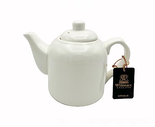Wilmax WL-994033/1C - Tetera de porcelana (500 ml), color blanco