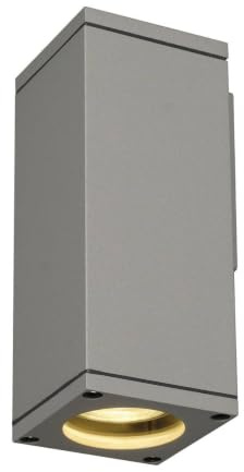 SLV WALL OUT Wandleuchte, eckig, silbergrau, GU10, max. 35W, Grau