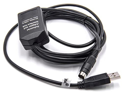 vhbw Câble USB de programmation compatible avec Allen Bradley MicroLogix 1000, 1200, 1400, 1100, 1500 radio + CD de pilotes, noir