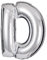 ballonfritz® Ballon Buchstabe D in SILBER - XXL 40/102cm - Folienballons für Luft oder Helium als Geburtstag, Jubiläum, Hochzeit oder Abschluss Geschenk, Party Dekoration oder Überraschung