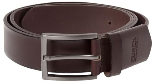 Eurex by Brax Herren Leder Edel Sportiv Gürtel, 52 Brown, 90