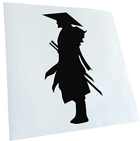 Kiwistar - Autoaufkleber - Schwarz - 20x10cm - Samurai Ninja Shinobi Sticker - Heckscheibe Auto Aufkleber wetterfest für Kfz LKW Mofa Truck - Sticker außen selbstklebend Tuning Zubehör für Fenster