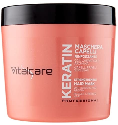 Vitalcare | Keratin - Maschera Capelli Rinforzante, per Capelli Fragili e Stressati, con Cheratina e Arginina, per Capelli più Forti e Morbidi, 500 ml