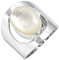 Jeweloporium 925 Sterling Silber Ringe für Damen Größe 49(15.6) Weiß Real Perlmutt mit Stein Jahrgang Silber Ringe Freundschaftstag Geschenk Solitär Schmuck