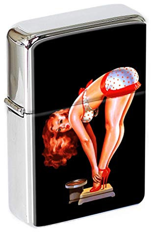 Vintage Pin Up Fille Clapet Haut Briquet