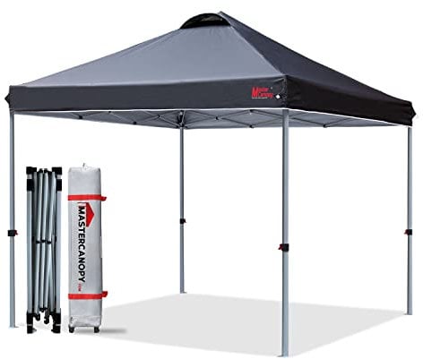 MASTERCANOPY Durable Ez Pop-up Gazebo Tent with Roller Bag (2x2M,Black)