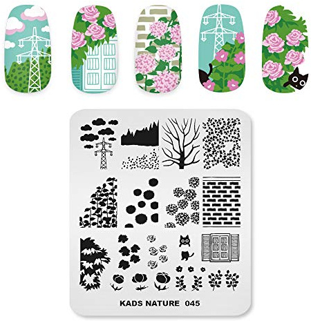 KADS Nail Art Stamp Plate Nature Series Nail stamping plate Template Image Plate Nail Art DIY Decoration Tool (NA045)
