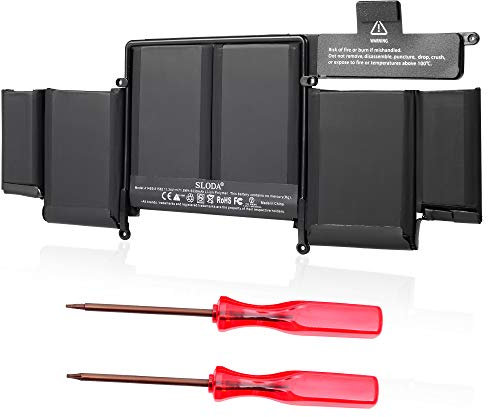 SLODA Laptop Akku für MacBook Pro 13 Retina A1493 A1582 A1502 (Ende 2013, Mitte 2014, Anfang 2015) Ersatz Batterie [Li-Polymer 11.34V 6330mAh]