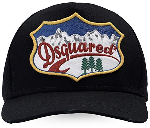 DSQUARED2 Ski Snow Mountain Canadian Patch Logo Embroidered Baseball Cap Kappe Basebalkappe Hat