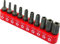 AERZETIX - C45933 - Lot de 10 Embouts 1/4'' T8,T10,T15,T20,T25,T27,T30,T40,T45,T50 - pour Vis Inviolable de Sécurité - Jeu/Support/Kit pour Tournevis/Visseuse - Empreinte Étoile à 5 Pans - Acier S2
