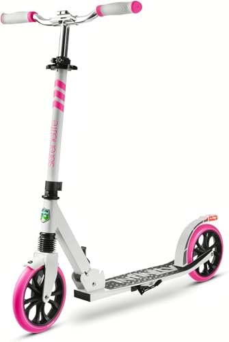 SereneLife Roller, Cityroller, Scooter, Tretroller, Big Wheel Scooter, Kickscooter- klappbar & Höhenverstellbar, Roller Erwachsene- & Kinder, Trotinet- mit Vorderfederung & Hinterradbremse, bis 100Kg