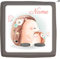 TheSmartGuard Folie passend für die Toniebox | Schutzfolie Sticker | individuell anpassbar | Igel Mama & Igel Baby mit Schmetterlingen mit Name personalisiert | Handschrift