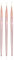FULINJOY 3 Pcs Rose Gold Nail Art Liner Brushes Set, UV Gel Acrylic Application Nail Pens Nail Art Designs Tools(7mm/9mm/11mm)