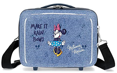 Disney Minnie Make it Rain Bows Trousse Adaptable avec bandoulière Bleue 29 x 21 x 15 cm Rigide ABS 9,14 L
