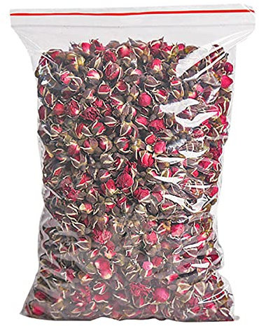 Cozylkx Naturel Séché Rouge Rose Bourgeons Fleur DIY Décoratif Mini Jasmin Bourgeon pour Mariage Parfumé Confettis Artisanat Bain Aromathérapie-Rose-300g