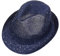 JK Home Chapeau Fedora en Paille Panama Plage Brillant Respirant Voyage Vacances #A Marine Bleu