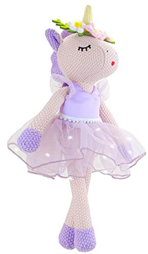 JUSTQUNSEEN Das Einhorn ist gefüllt mit kuschelpuppen und Flauschigen ballettpuppen und einhörnern für mädchen und einhörnern für mädchen und den Geburtstag der Kinder (Lila)