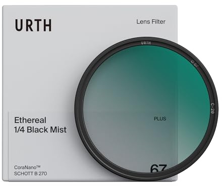 Urth 58mm Ethereal Black Mist ¼ Diffusion Lens Filter (Plus) | Halation & Highlight Bloom, Cinematic Film Look, Softens Skin Tones, For Portraits & Weddings, 20-Layer Nano-Coated Glass