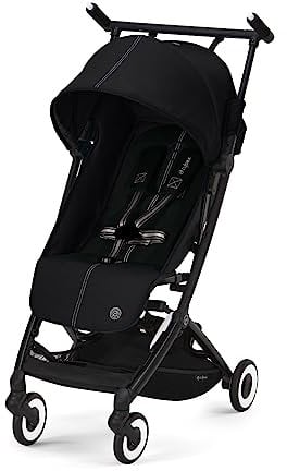 CYBEX Libelle 2 Ultrakompakter und leichter Baby Pockit Reise-Kinderwagen mit UPF 50+ Sonnendach für Babys und Kleinkinder – Handgepäck konform – kompatibel mit Cybex Autositzen, Mondschwarz
