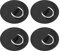 Be In Your Mind 4 Stück D-Ring Patch Kajak D-Ring Pad Paddleboard Zubehör für PVC Schlauchboot Kanu Floß Beiboot Kajak Surfbrett, Kein Kleber, 4 Zoll Schwarz
