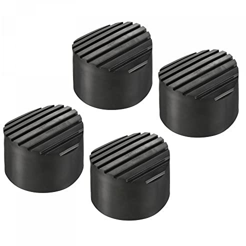 sourcing map Ladder Non-Slip Feet Mat 76mm ID Rubber Round Telescopic Ladder Accessories Pad Cover Cushion for Ladder Protection Black Pack of 4
