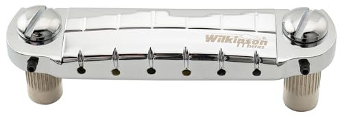 Wilkinson WOGT2 52mm Pre-set Chevalet Cordier Wraparound Bridge Tailpiece pour Guitare électrique style Epiphone Les Paul SG, Chrome
