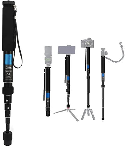 Focket 63in Camera Monopod, 8 Section Travel Monopod Lightweight Portable Monopod Aluminum Monopod Photography Monopod Load 11 Lbs Heavy Duty Monopod for DSLR Cameras Video Monopod