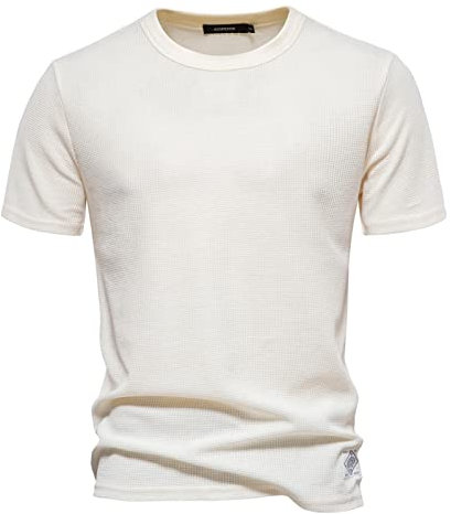 Herren T-Shirt Rundhals Basic Solid Knit Underlay Shirt Digitale Armbanduhr Kinder
