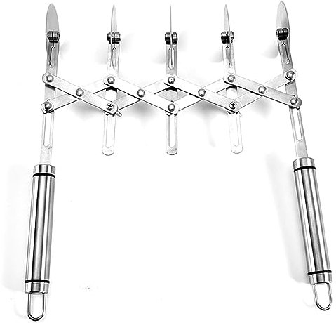 5 Wheel Pastry Cutter Stainless Steel Expandable Pizza Slicer Dough Cutter Cookie Pastry Divider with Handle Multi-Round Pastry Baking Cutter Roller
